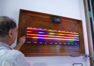 Paul shows the different colors created from a combo of gases